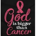 thumbnail image 2 of God is Bigger Than Cancer BCA Ribbon Women's Long Sleeve T Shirt Brisco Brands S, 2 of 6