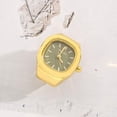 thumbnail image 5 of Adjustable Ring Watch, Gold Black Finish, Stainless Steel, Valentine Day Gift, Statement Finger Jewelry, Mini Clock, 1 Pc, 5 of 8