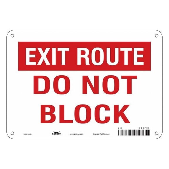 Condor Safety Sign,7 in x 10 in,Aluminum 480P20