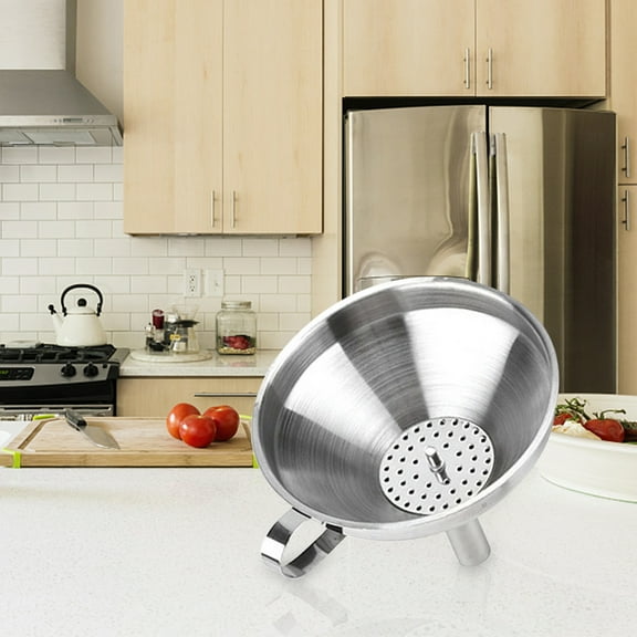 Joernso Stainless Steel Funnel with Detachable Filter Cooking Oil Transmit Kitchen Tools