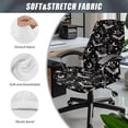 thumbnail image 6 of Renewold Bat Moon Star Spider Web Print Office Chair Cover Stretch Desk Chair Cover with Elastic Bottom Removable Office Computer Chair Cover for Armrest Chairs Home Office Halloween Decor, S, 6 of 7