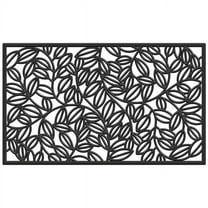 Calloway Mills  18 x 30 in. Lilac Vine Rubber Rectangular Doormat, Black