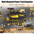 thumbnail image 2 of Power Tool Organizer for Tool Storage  Drill Holder Wall Mount with Charging Station  Tool Holder and Storage Rack for Garage Organization  Heavy Duty Metal Tool Shelf with Battery Holder, 2 of 8