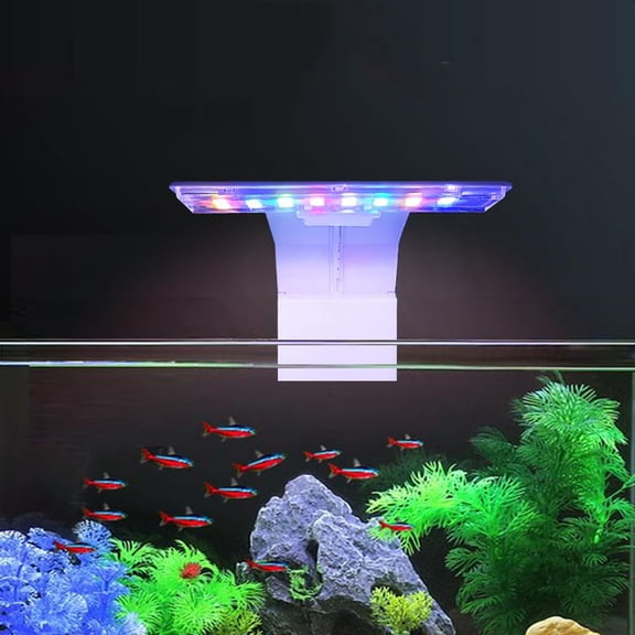 Fish Tank Light Aquarium Planted Clip Lamp, LED Aquarium Fish Aquarium LED Super Bright White South American Straw jar clamp Light