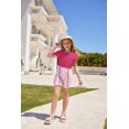 thumbnail image 3 of Arshiner Tween Girls Square Neck Puff Sleeve Pink Tops and Wide Leg Pants Set with Pockets Size 13-14 Years, 3 of 6