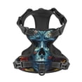 thumbnail image 4 of Lsque Butterfly Flower Skull A Dog Harness, No-Pull Pet Harness with 2 Leash Clips, Adjustable Soft Padded Dog Vest with Easy Control Handle for Large Dogs-, 4 of 9