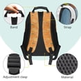 thumbnail image 6 of KUIFORTI Cool Orange Capybara Print Kids School Backpack for Boys Elementary Middle Students Large Capacity with Multiple Organizer Pockets Bookbag Back to School Essentials Gifts, 6 of 7