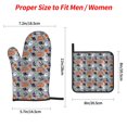 thumbnail image 2 of Balery Happy Halloween Pattern Oven Mitts and Pot Holders 4 pcs Set, Kitchen Oven Glove High Heat Resistant 500℉ Oven Mitts with Non-Slip Silicone Surface, 2 of 6