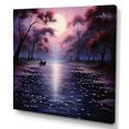thumbnail image 2 of Designart "Pink Canal Serenitys Reflection painting" Canals Wall Art Living Room, 2 of 5