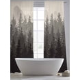 thumbnail image 6 of Sheer Curtain Panels Abstract Forest Rod Pocket Voile Window Curtains Black Gray Trees Window Treatments Ligh Filtering Privacy Curtain Drapes for Bedroom Living Room 2 Panel Set 96 Inch Length,, 6 of 9