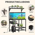 thumbnail image 3 of 40 Gallon Fish Tank Stand for Standard & Breeder Tanks | Fits 40 Gal Long/Tall/Breeder Tanks for Aquarium, Reptile Terrarium & Turtle Tank. Top Shelf, AC Outlet, 37.4"Lx19.7"W, Black, 3 of 7