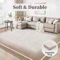 thumbnail image 4 of Abstract 5x7 Area Rugs for Living Room-Washable Carpets for Modern Nursery Bedroom Dining Room Home Office Rug Contemporary Neutral Brown & Beige, 4 of 14