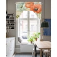 thumbnail image 5 of Retro Spring Floral Kitchen Swag Valances for Windows, Watercolor Farmhouse Summer Flowers Swag Valances Curtains for Living Room, Rod Pocket Window Treatments for Bathroom, Bedroom, Cafe, 56"x36", 5 of 6