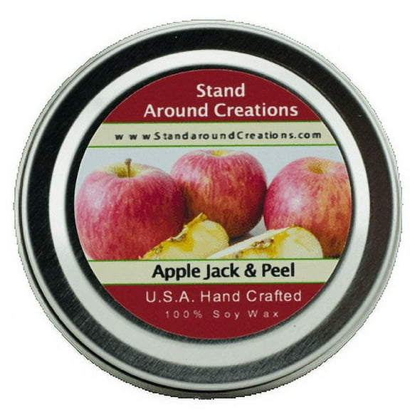 APPLE JACK & PEEL TIN 4-OZ. ALL NATURAL SOY CANDLE