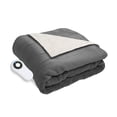 thumbnail image 1 of Serta Couverture Jetée Chauffante Électrique en Sherpa Peluche Perfect Sleeper Gris, 1 of 1