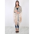 thumbnail image 4 of Fashion Womens Oversized Hand Beaded and Sequin Evening Shawl Wrap with Fringe, 4 of 6