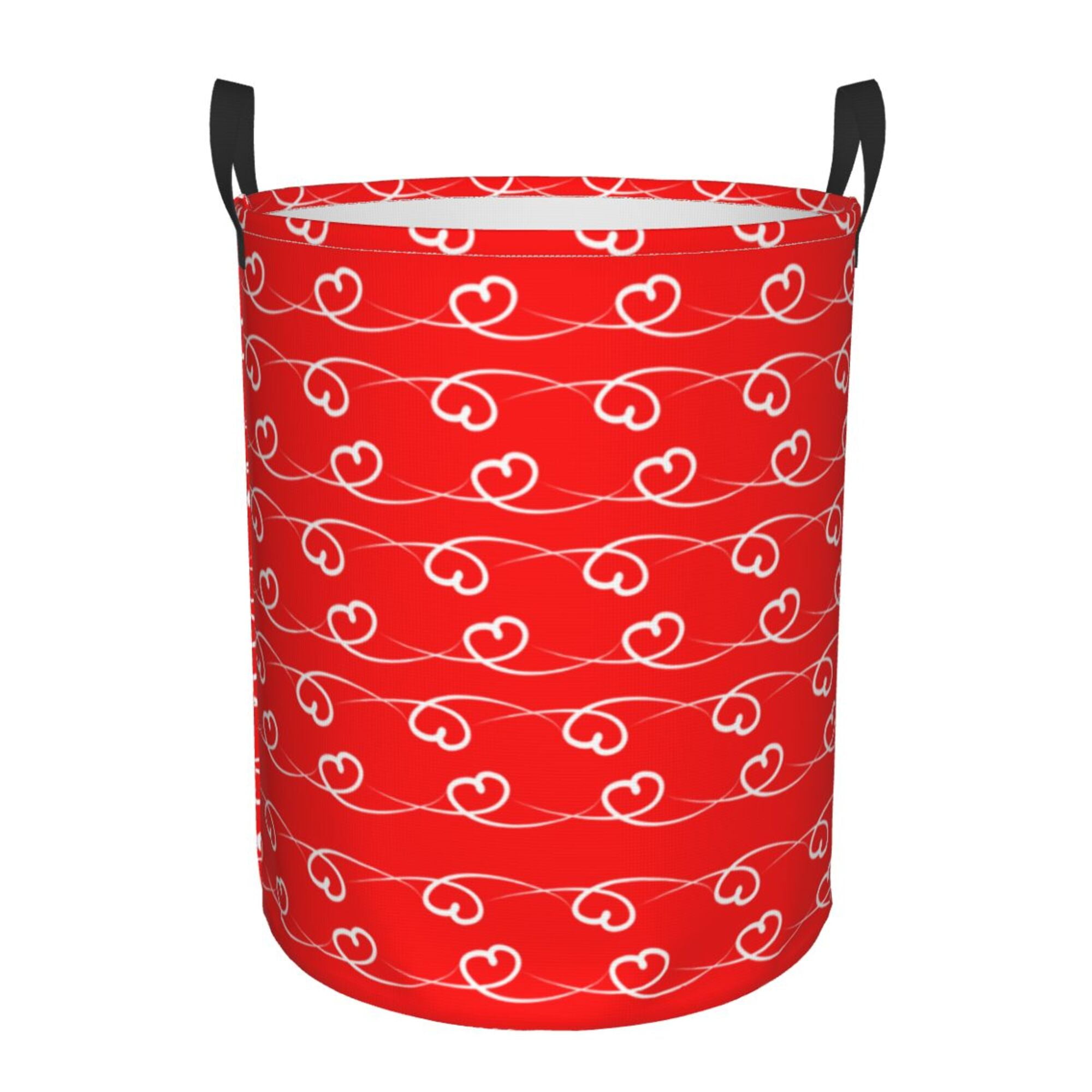 ZICANCN Romantic Valentine's Day Pink Heart Laundry Basket Organizer