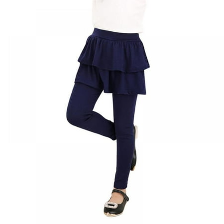 

Lovebay Little Girls Leggings Pants with Tutu Skirts Kids Culottes Footless Tights 3-11 Years