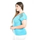 thumbnail image 2 of Blusa con detalle de estoperoles Roman Fashion /Tallas Extras, 713 (Azul claro) azul 42, 2 of 5