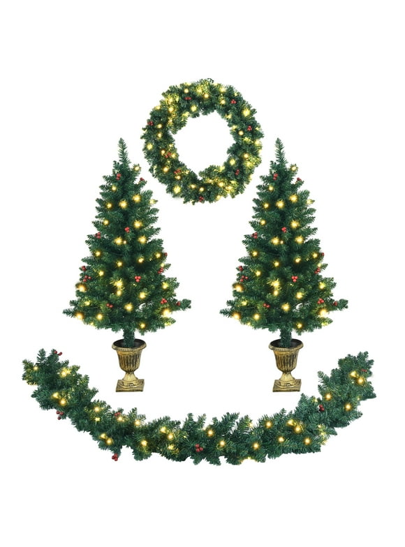 Christmas Wreath & Garland Sets in Christmas Wreaths & Garlands