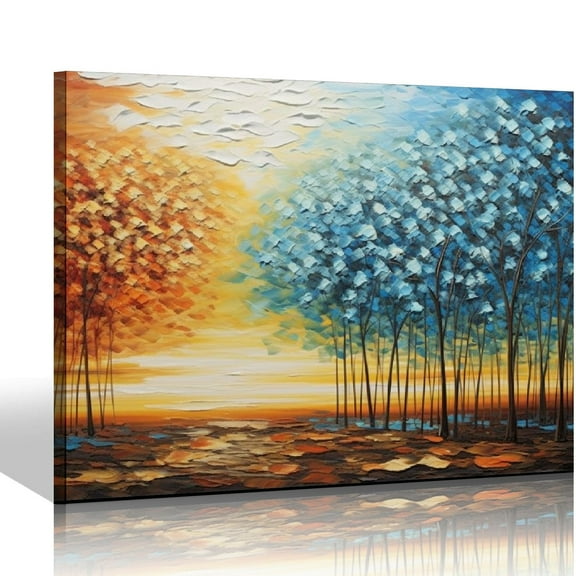 ONETECH Art, 20X16 inch Modern Abstract Hand Painted Oil Paintings Acrylic Canvas Art Wall Art Framed Paintings for Bedroom Living Room Decorations