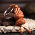 thumbnail image 3 of LLavero de palmera de madera de melocotón, llaveros de Buda de loto, llavero Vintage, colgante de bolso, Dijes, Joyería para hombres y mujeres, venta al por mayor, 3 of 4