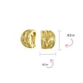 thumbnail image 4 of Bling Jewelry Womens Open Criss Cross Weave Hoop Clip-On Earrings Matte Gold, 4 of 5