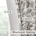 thumbnail image 5 of DriftAway Julia Watercolor Blooming Flower Floral Lined Thermal Insulated Window Curtain Valance Rod Pocket 52 Inch by 18 Inch Plus 2 Inch Header Linen Blend Gray 1 Pack, 5 of 8