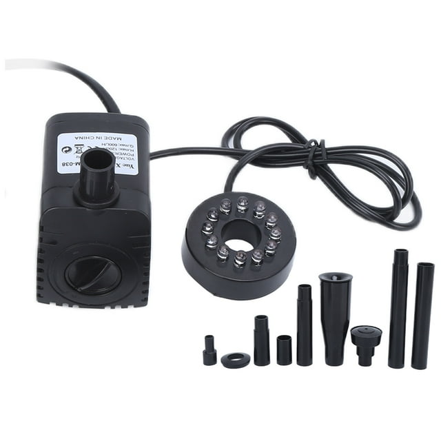 Bomba de agua sumergible IP68, bomba de fuente de bajo ruido de grado impermeable para hidroponía, acuario, estanque de peces, jardín, enchufe 8WUK 220-240V