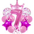 thumbnail image 1 of Set de Globos HAUCIAJEIN Número 7 Rosa de 32" para Cumpleaños, 1 of 4
