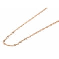 thumbnail image 3 of 14k solid rose pink gold 1mm singapore chain necklace 20", 3 of 4