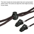 thumbnail image 4 of Unique Bargains 16.5' 2Pack Napkin Chain Adjustable Bib Holder Chain Sun Hat Strap Lanyard, Brown, 4 of 5