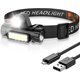 thumbnail image 1 of Waterproof Led Headlamp Powerful Headlamp Rechargeable Headlamp 4 Lighting Modes with Zoom Function Headlamp, 1 of 4