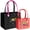 Black pink and Red, variant on 2 Sets M+S Women's EVA Beach Bag with Decorative Accessories, Waterproof Daily Leisure Shopping Tote Bag