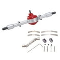 thumbnail image 1 of RC Rear Bridge Axle, 127mm Length Metal Rear Bridge Axle With Screws For WPL D12 Silver Red, 1 of 8