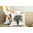 thumbnail image 3 of Ambesonne Grey Throw Pillow Cover 2 Pack, Fall Tree Monochrome Art, 20", Beige Black, 3 of 6
