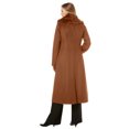 thumbnail image 3 of Jessica London Women's Plus Size Long Wool-Blend Coat With Faux Fur Collar Coat, 3 of 6