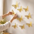 thumbnail image 3 of 12 Pcs Set,Gold Butterfly Decor,Butterfly Wall for Student Shower,Removable Wall Decals, 3 of 5