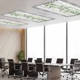 thumbnail image 3 of 1 Pack Eucalyptus Leaf Fluorescent Light Covers for Ceiling Lights Watercolor Spring Green Leaf Wood Grain Black Plaid Magnetic Ceiling Light Covers Overhead Light Filters for Office Classroom Home, 3 of 9