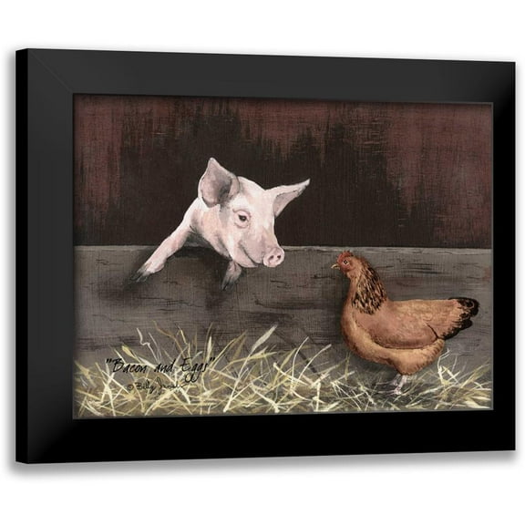 Jacobs, Billy 14x12 Black Modern Framed Museum Art Print Titled - Bacon and Eggs