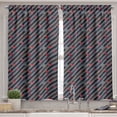 thumbnail image 2 of Ambesonne Geometric Valance & Curtain, Stripy and Hipster, 55"x30", Multicolor, 2 of 6
