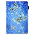 thumbnail image 3 of Allytech for Apple iPad 10th Generation 10.9 inch Case 2022 with Stand Pencil Holder Card Pockets [Auto Wake/Sleep] Slim PU Leather Magnetic Smart Folio Wallet Shockproof Cover, Gold Blue Butterfly, 3 of 7