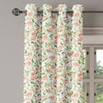 thumbnail image 2 of Ambesonne Floral Grommet Curtain, Flower Petals Blossoms, 50" x 72", Coral Fern Green White, 2 of 6