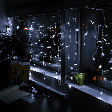 - TORCHSTAR Icicle Lights, 16.4ft LED Christmas Tree Lights, Pure White