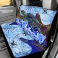 thumbnail image 2 of FUIALDOLG Sea Turtle Floral Map Full Wrap Car Seat Cover for Car Interior Automotive, Comfortable Rear Bench Seat Covers Stretch Car Back Seat Cover Protectors, 2 of 4