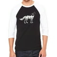 thumbnail image 1 of Men's Raglan Baseball Word Art T-shirt - Howling Wolf, 1 of 2