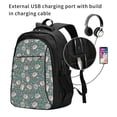 thumbnail image 2 of Balery Hedgehogs and Flowers Mochila con carga USB para hombre y mujer - Mochila impermeable y antirrobo para portátil con puerto USB para viajes, trabajo, estudios y universidad, 2 of 7