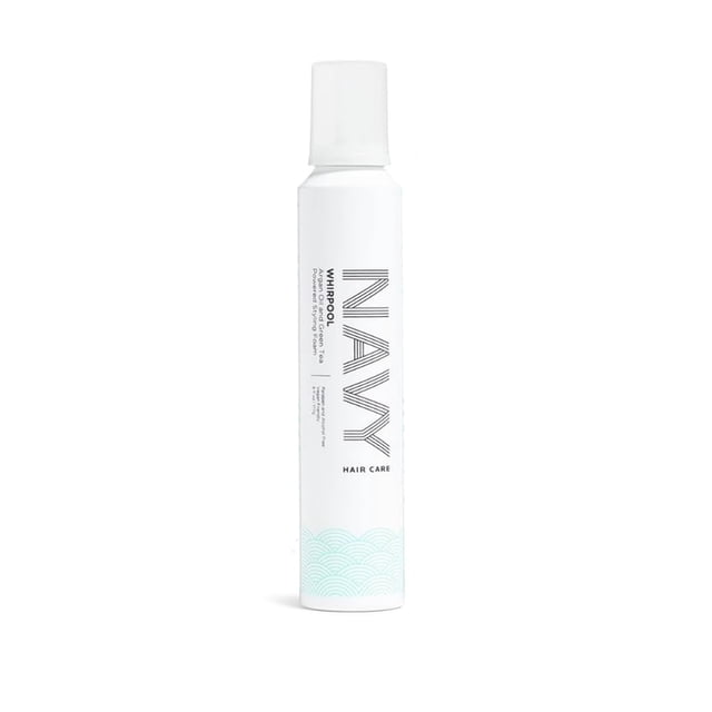 NAVY HAIR CARE Whirlpool - Espuma para peinar con aceite de argán y té verde - Mousse para el cabello con control del encrespamiento para cabello rizado - 6 oz