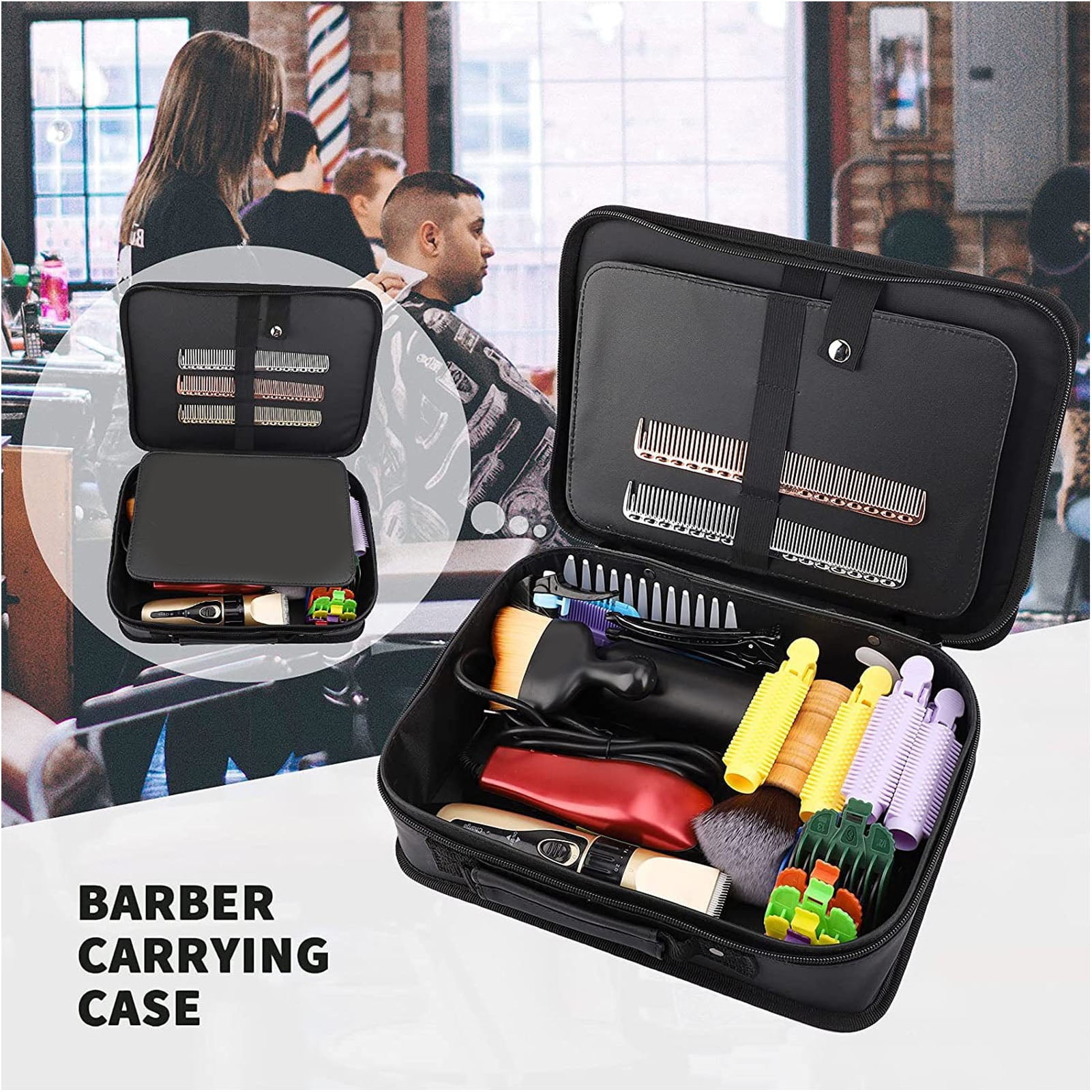 Hairdresser Portable Tool Toolkit,Multifunctional Storage Box