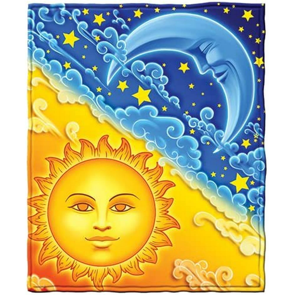 Dawhud Direct Sun and Moon Super Soft Plush Fleece Throw Blanket - Walmart.com - Walmart.com